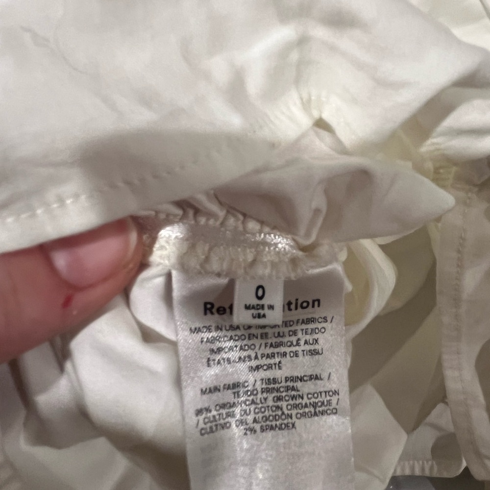 Reformation Cream Ruched Blouse - Picture 3 of 5